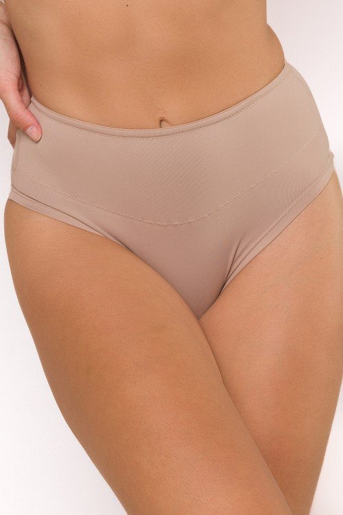 Calcinha Firmadora com Faixa Dupla Microfibra Chocolate