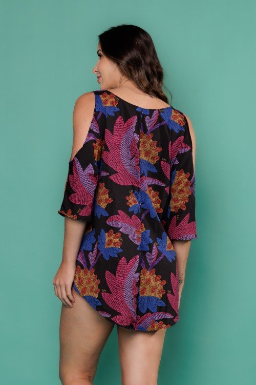 Saída de Praia Estampa Pontilhismo