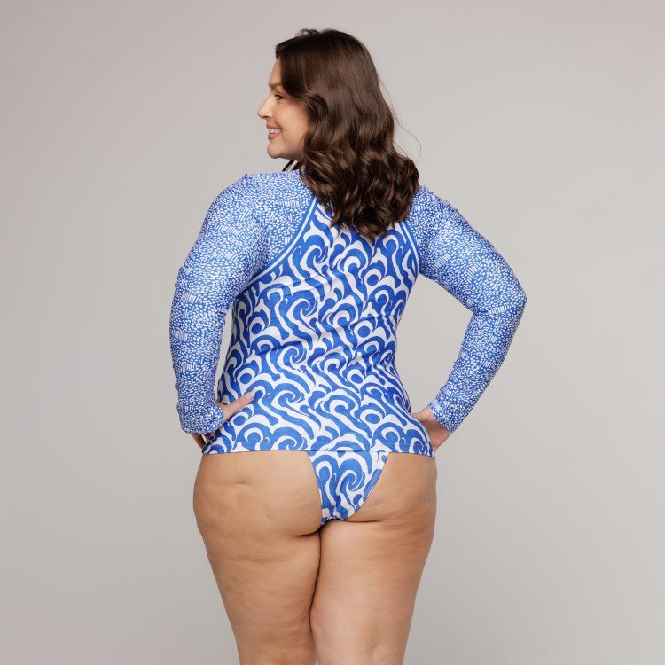 Blusa com Proteção UV50+ Estampa Wave
