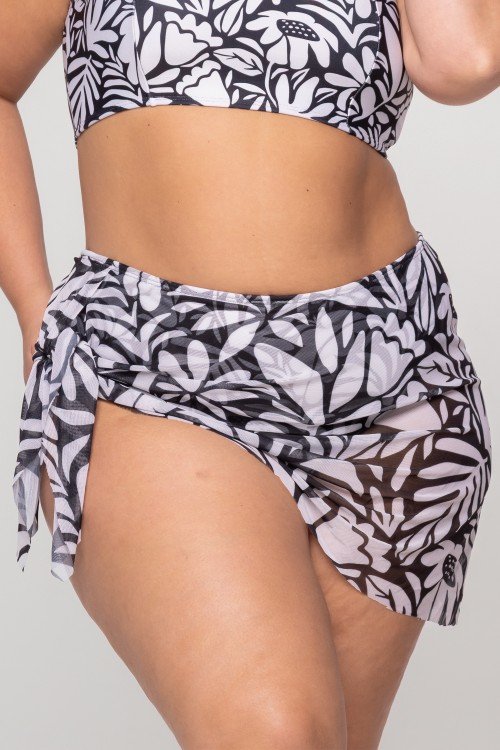 Calcinha de Biquini Sainha 2 em 1 Estampa Orgânico