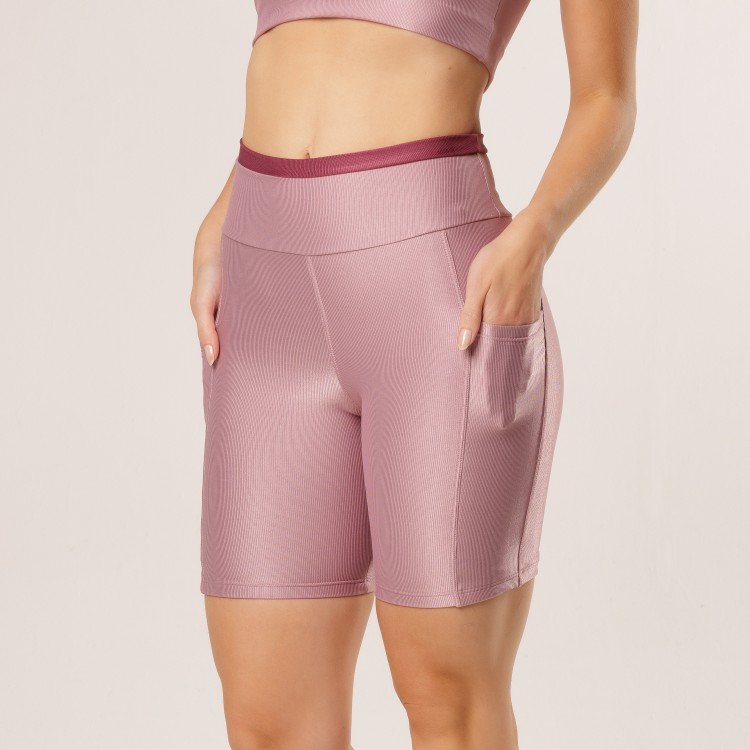 Bermuda com Forro e Zero Transparência Bicolor