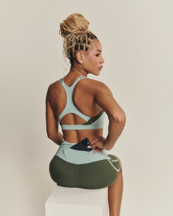 TOP FITNESS BICOLOR ALÇA DUPLA VD.CLARO