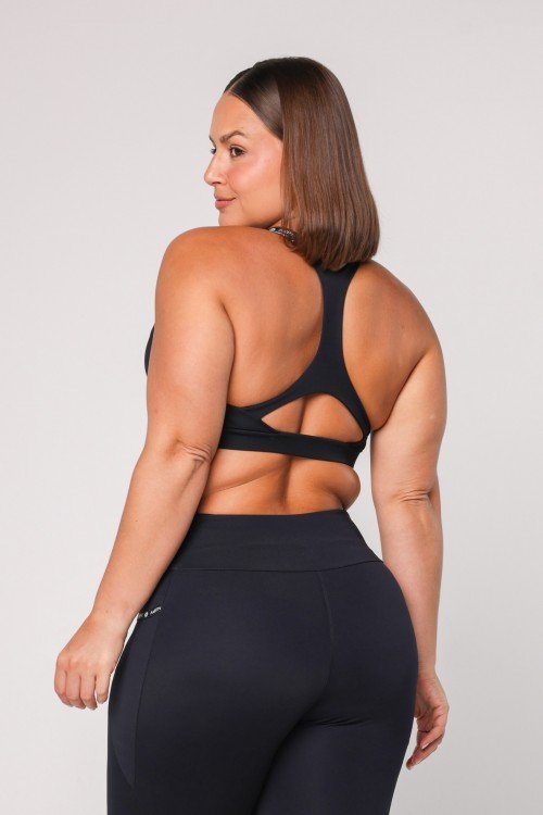 TOP FITNESS ALÇA DUPLA PRETO
