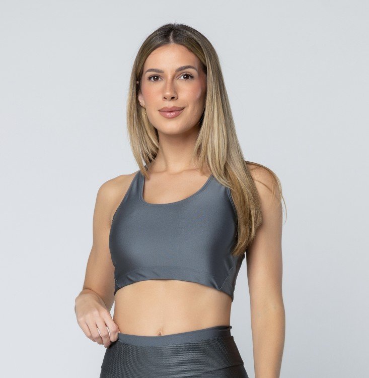 Top Fitness Nadador Cinza Escuro