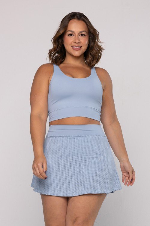 Short Saia Dry Fit Azul Claro