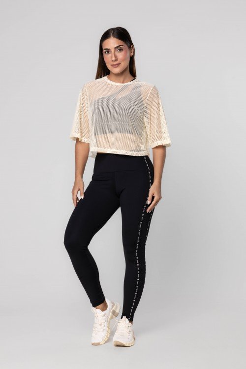 Blusa Cropped Tela Amarelo Claro