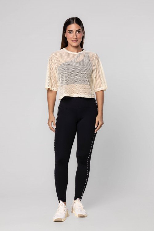Blusa Cropped Tela Amarelo Claro