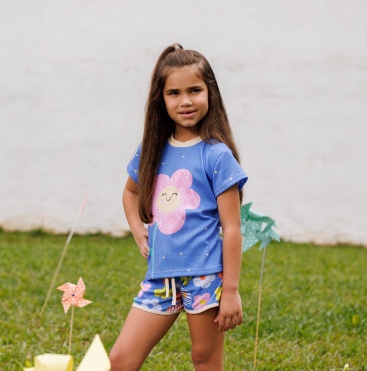 Pijama Infantil Estampa Florzinha