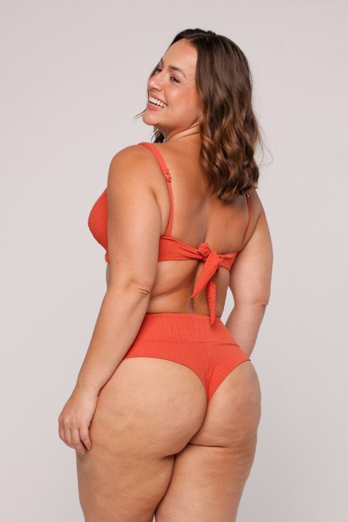 Calcinha Biquini Cós Alto Fio Duplo Telha