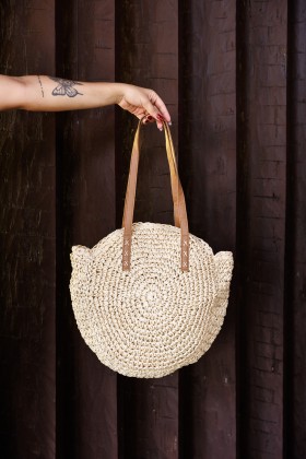 Bolsa Redonda Grande Off White