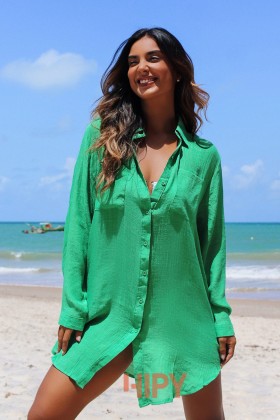 Saída de praia Chemise Verde