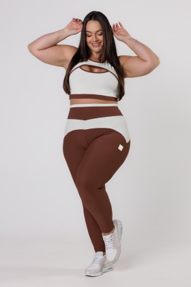 Top Fitness Vazado Comfy Marrom