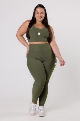 Calça Legging Básica Comfy Verde Escuro